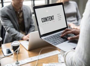 A person creating content
