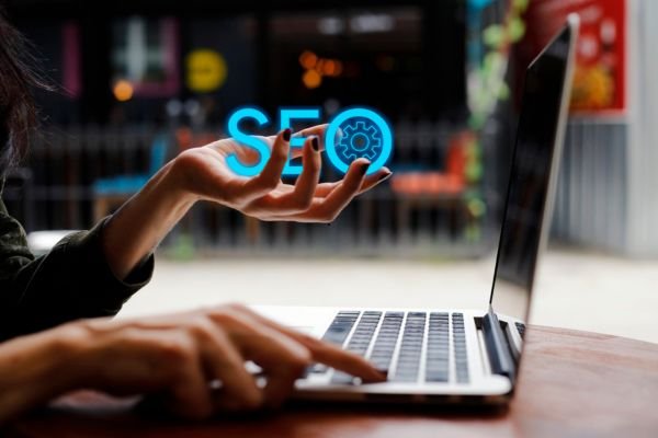 A person working on seo strategy