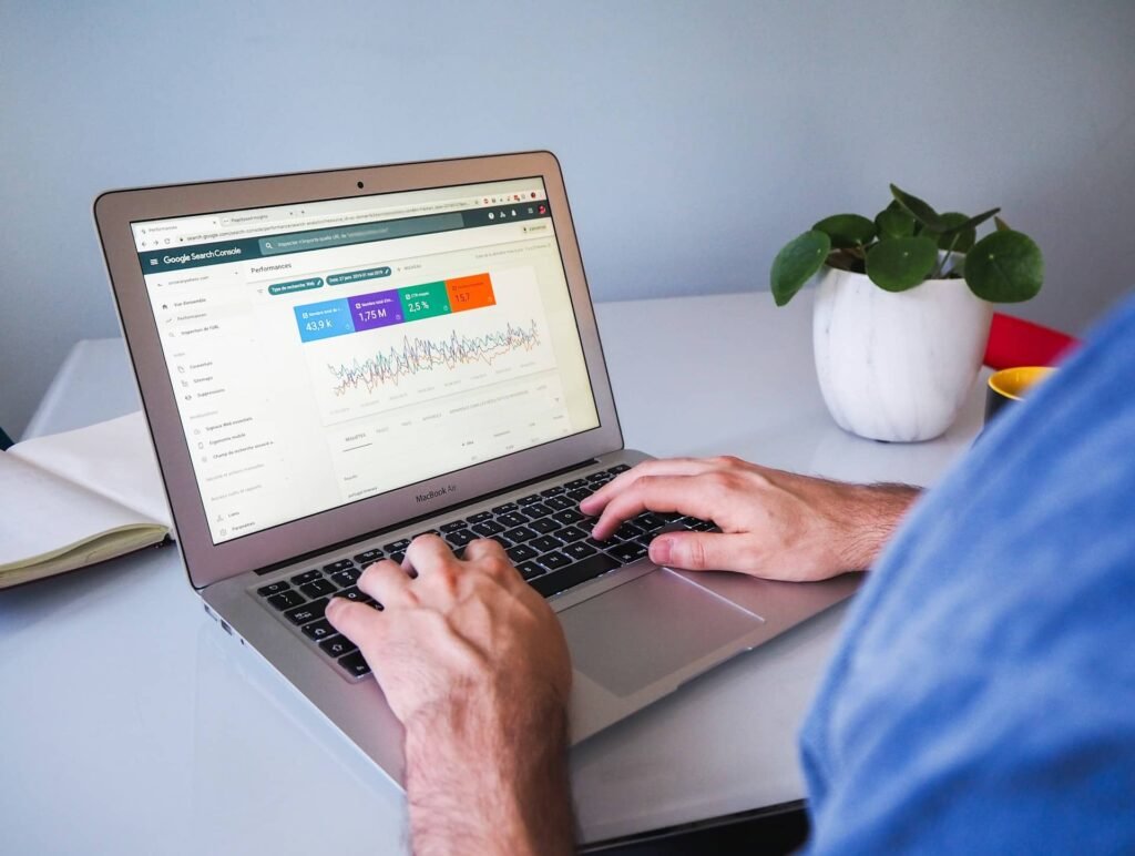 A person using Google Search Console