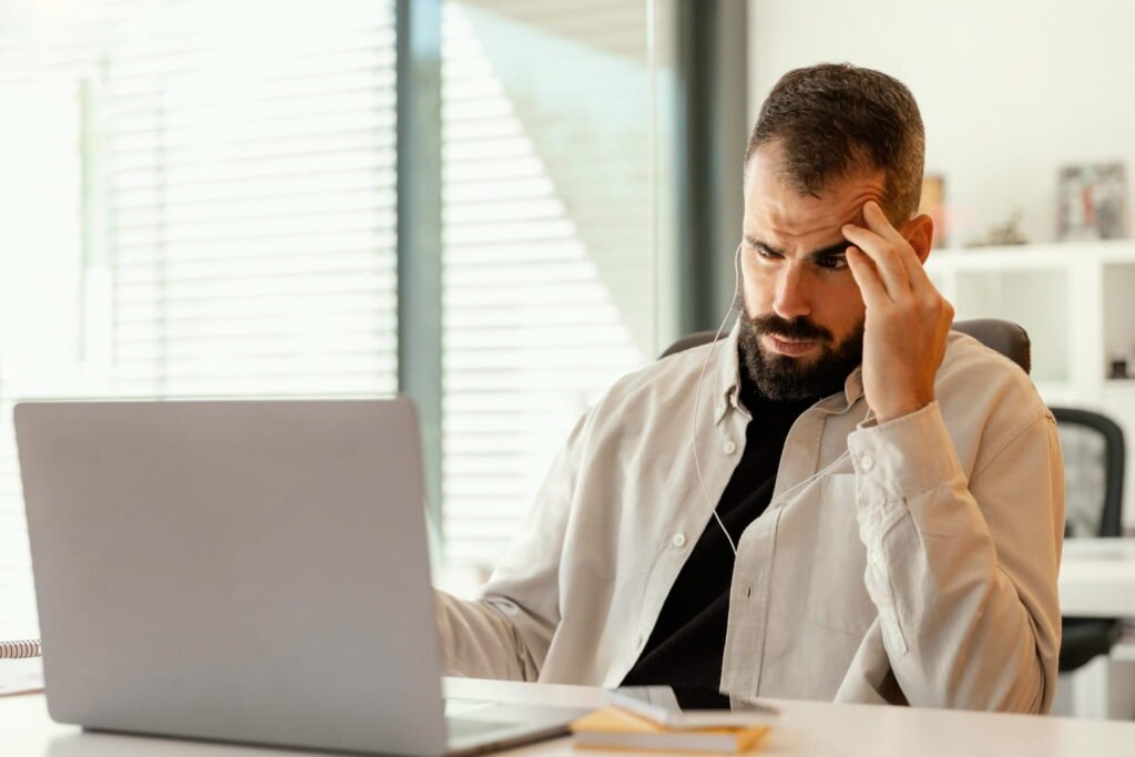A man facing a business problem