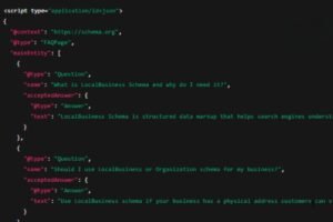 A Sample FAQ Schema Markup