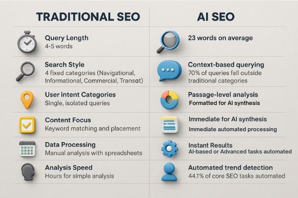 Traditional SEO vs AI Search Method