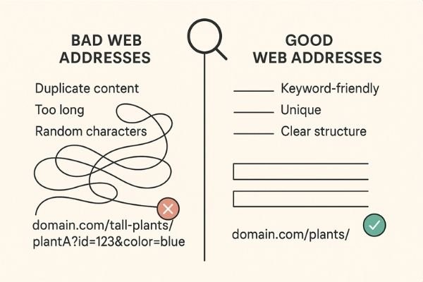 Comparison Of A Good And Bad Web Addresses