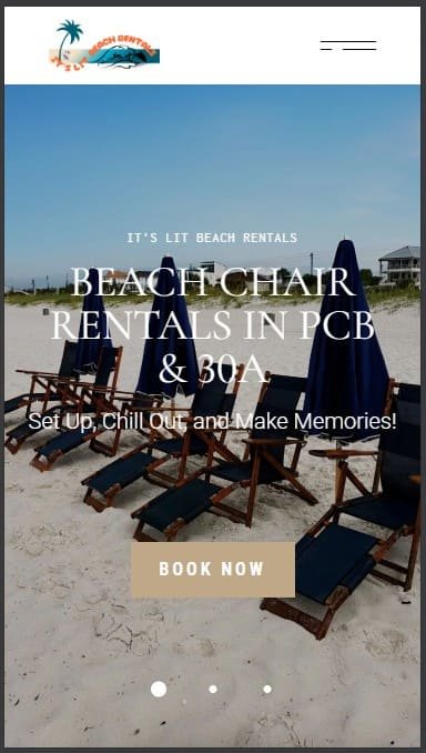 beachchairentals mobile view