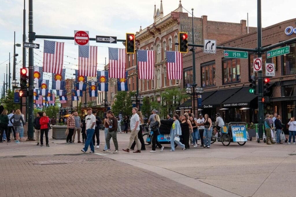people walking on denver co
