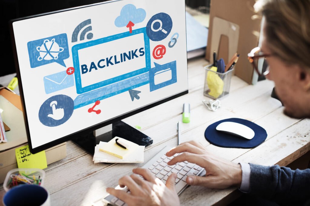 an seo specialist doing backlinks for off-page seo
