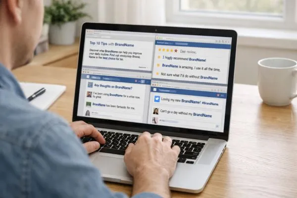 Brand name appearing across online platforms.