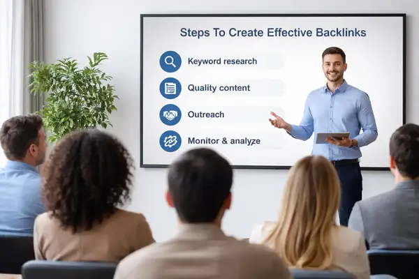 What Is Backlinking And Why Is Backlinking Important For SEO? 2 Effective backlinking presentation in progress