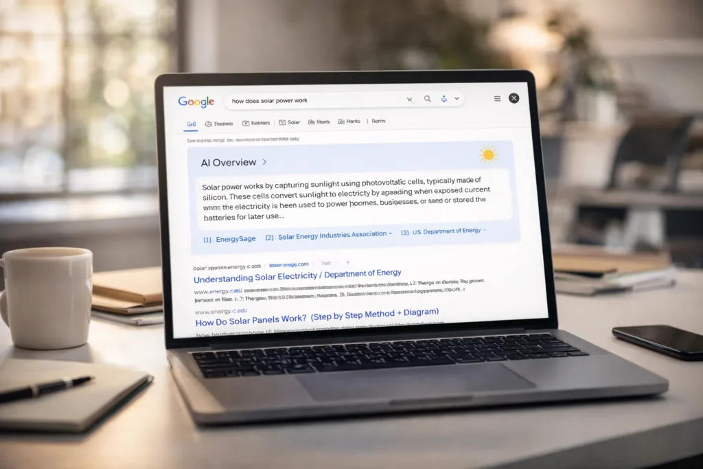 Google AI Overview citing well-structured SEO content

