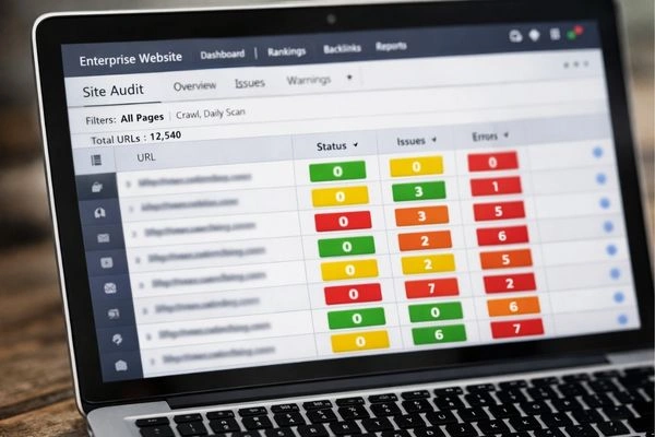 Enterprise SEO site audit automated page health check