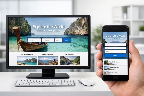 Mobile-friendly responsive web design comparison