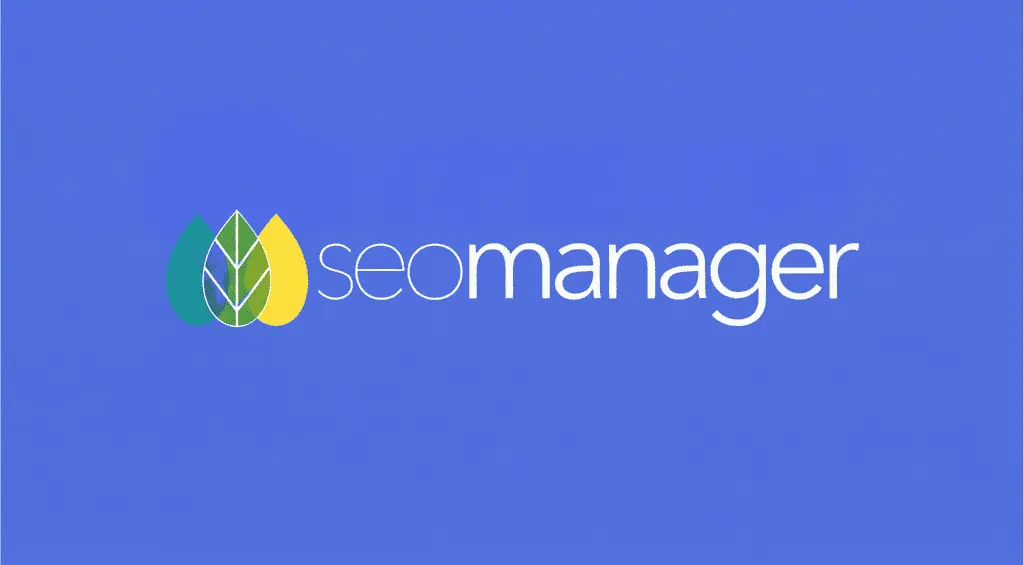 seo manager logo with leafs