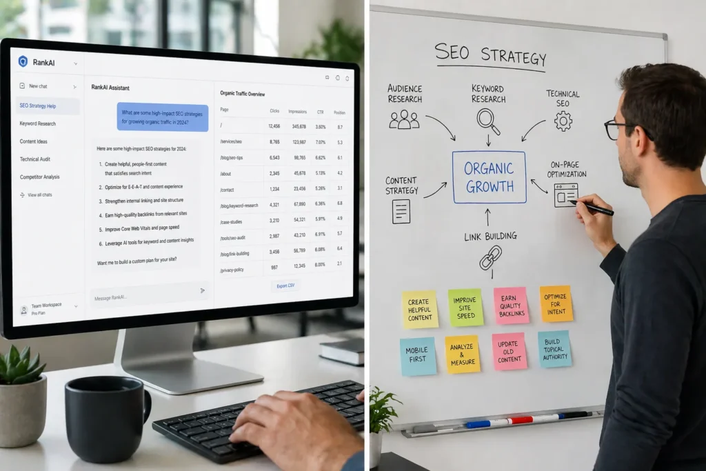 Will AI Replace SEO? What Smart Businesses Need To Know 1 Comparison of AI-automated tasks versus human SEO strategy planning