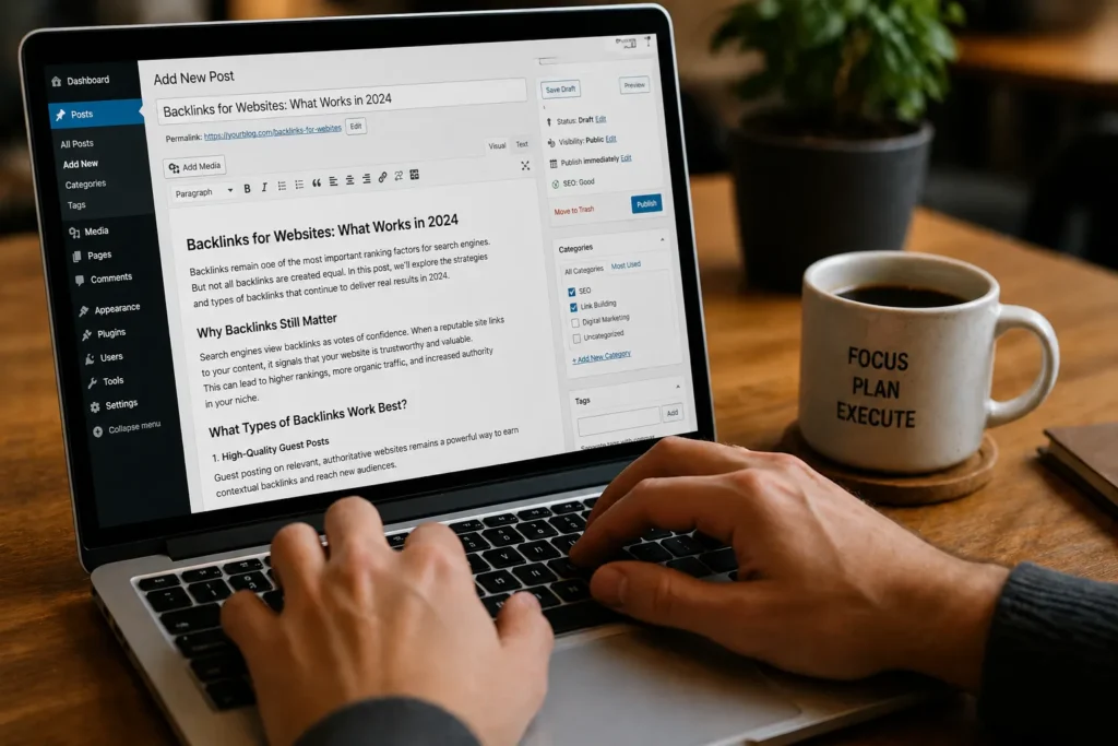 Creating high-quality blog content to earn backlinks naturally