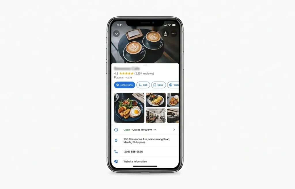 Optimized Google Business Profile listing for local SEO
