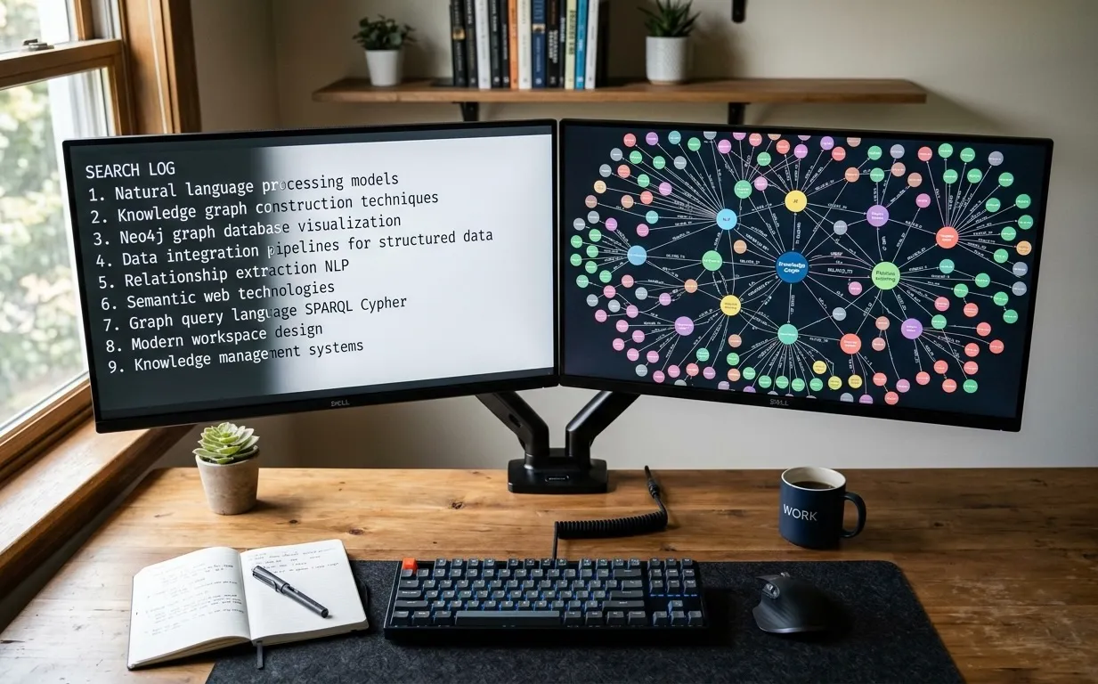 Blog 5 Keyword text strings compared to entity knowledge graph visualization