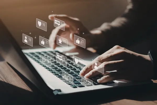 SEO specialist engaging in social media and networking