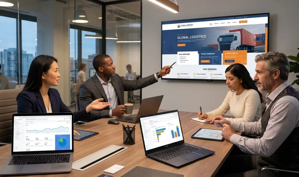 Team planning of web design that works with SEO