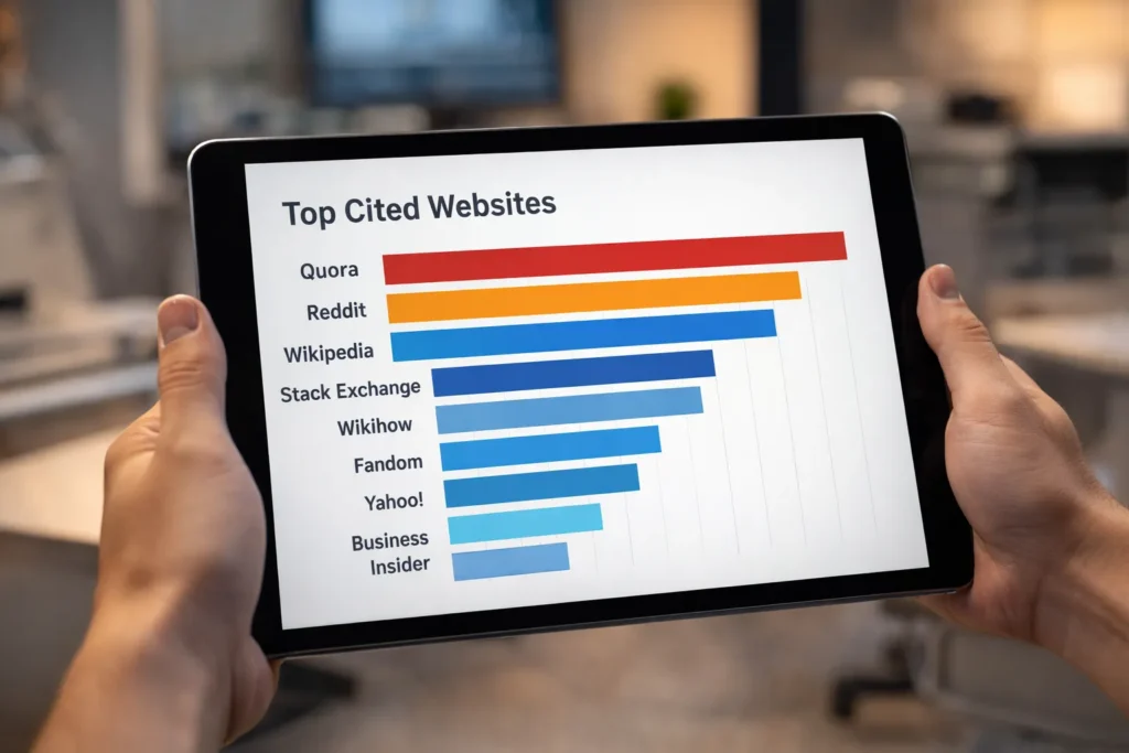 Quora and Reddit are the most cited websites in Google AI Overviews

