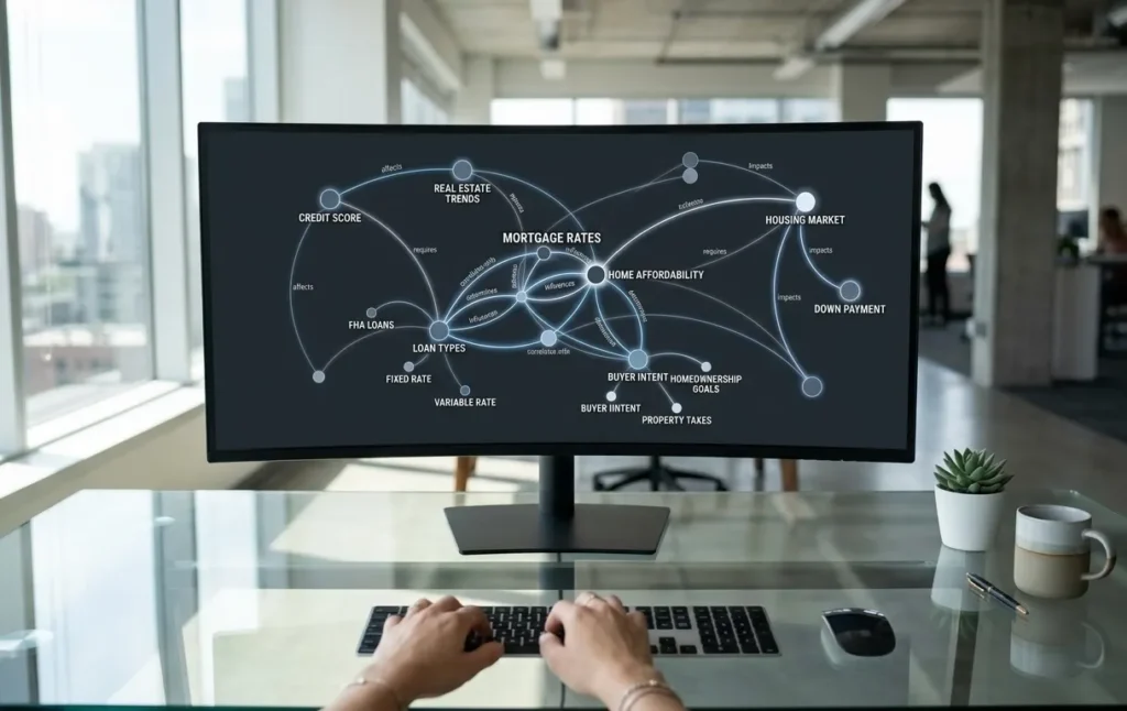 Vector embeddings showing how AI groups semantically related words