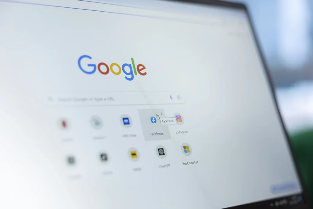 A screen showing a web search while waiting for SEO results
