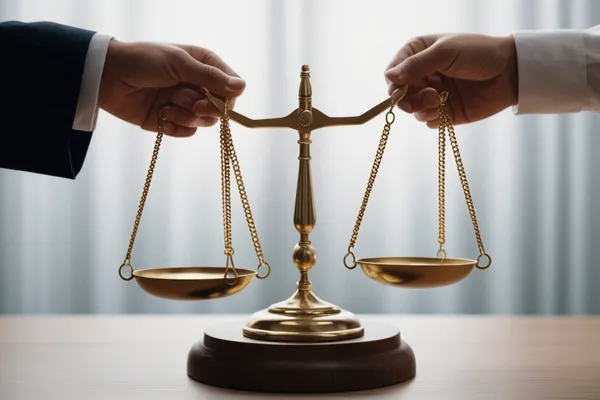 Two men gauging the weighing scale