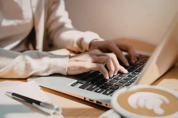 Writer creating guest post content for SEO link building