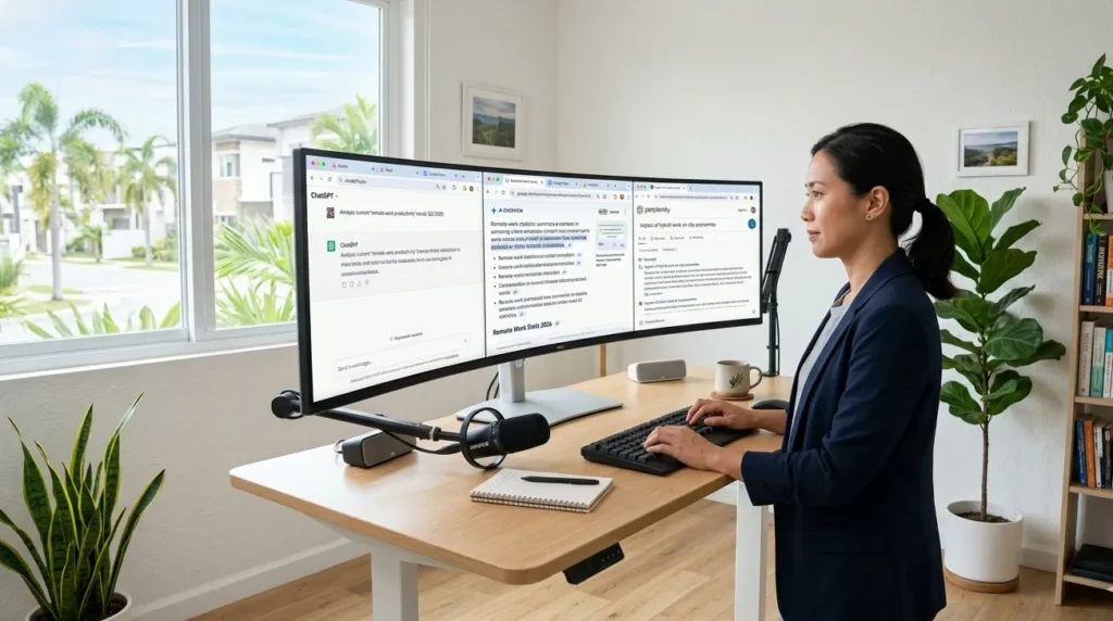 How To Earn AI Citations In 2026 And What Actually Works 4 Content strategist monitoring AI citations across ChatGPT Perplexity and Google platforms