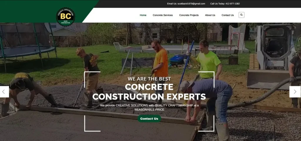 baird construction website 1