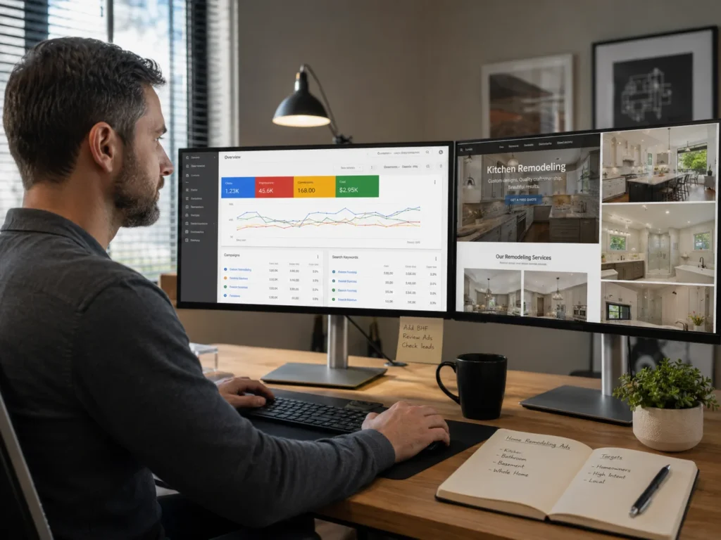 google ads specialist for a home remodeling client