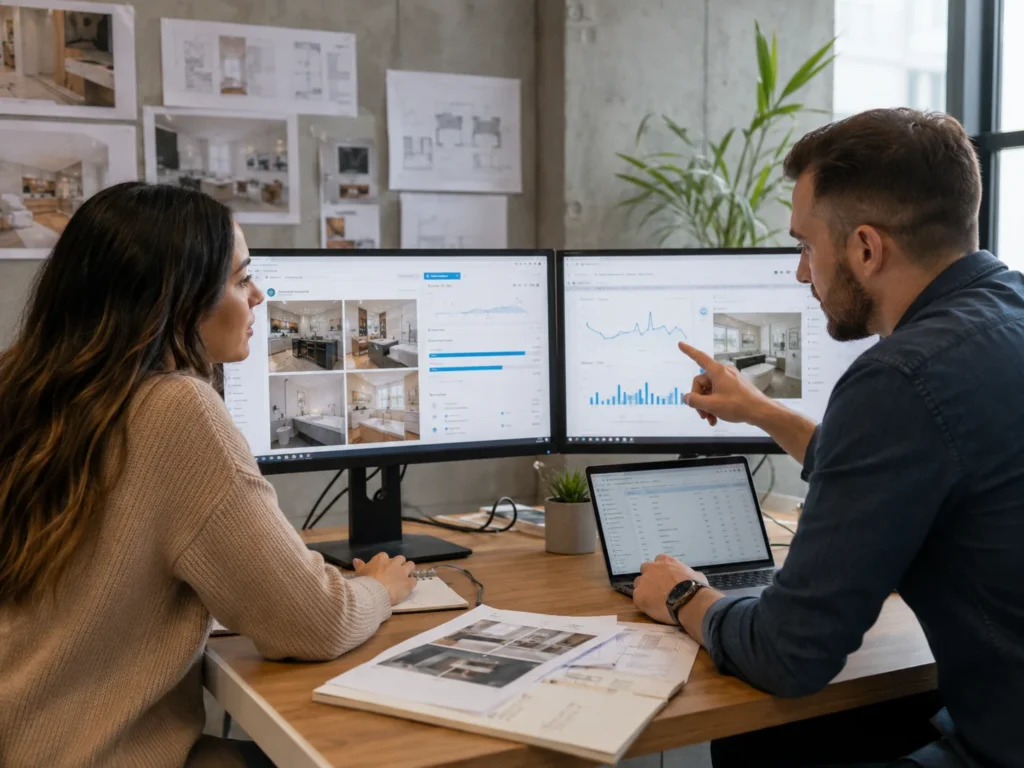 two facebook ads specialists for a home remodeling company