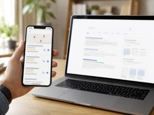 Local Services Ads vs Google Ads shown on a phone and laptop