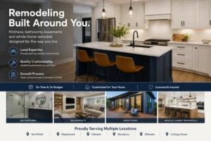 multi-location remodeling company shown in local search