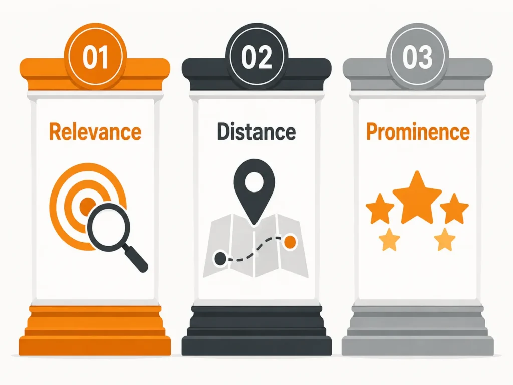 Google local ranking factors with reviews feeding prominence