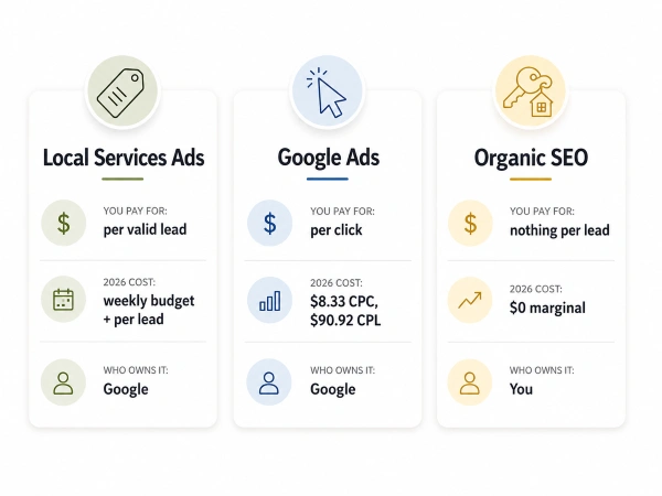 Local Services Ads Vs Google Ads For Remodelers (2026) 1 Local Services Ads vs Google Ads vs SEO comparison for remodelers