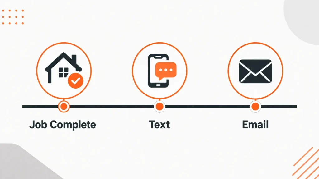 Timeline for sending automated contractor review requests