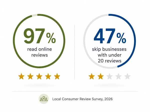 Local Services Ads Vs Google Ads For Remodelers (2026) 3 Review statistics that affect Local Services Ads ranking