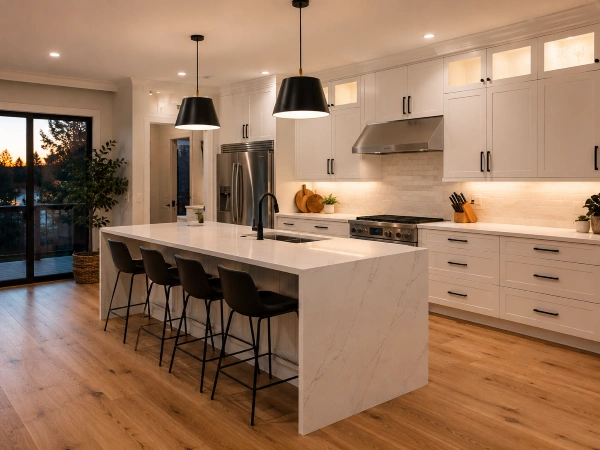 Home Remodeling Retargeting Ads That Convert In 2026 5 Finished high-end kitchen remodel used as creative for home remodeling retargeting ads