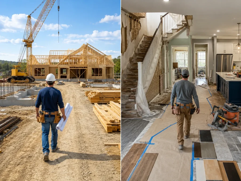 The Essential Guide To SEO For Home Builders and Remodelers 2 Builders and Home remodelers working on a project