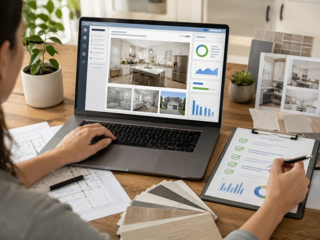 a woman working on seo campaign for a client