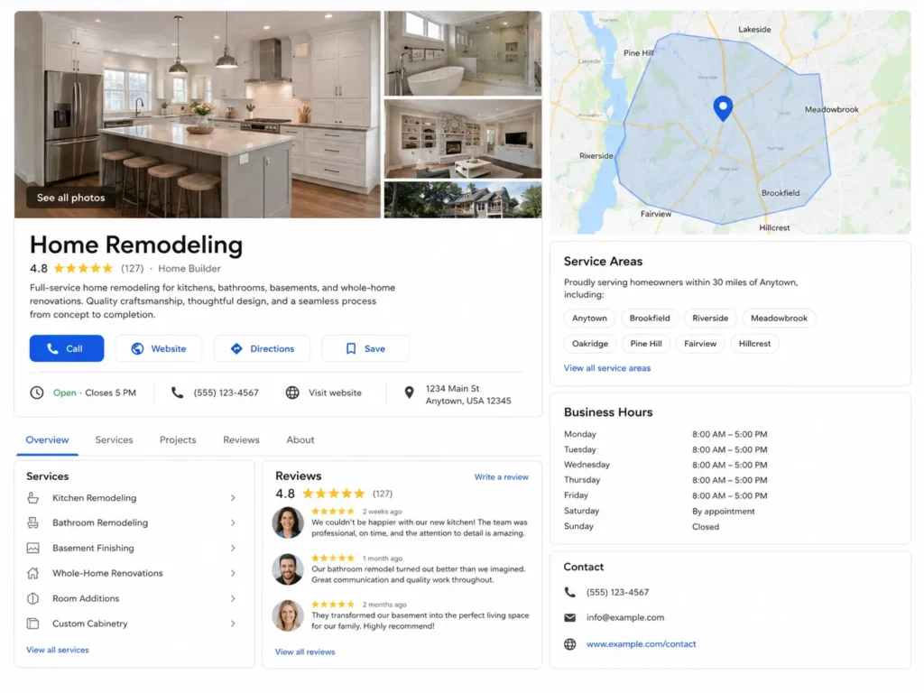 How To Get More Leads For Your Remodeling Company In 2026 4 Complete Google Business Profile for a remodeling company