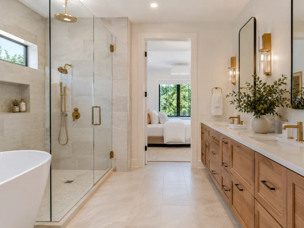 Google Ads Vs Facebook Ads For Contractors: What Actually Books Jobs In 2026 4 finished white shaker kitchen remodel used in a retargeting ad
