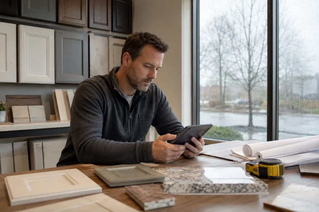man looking for seo company online