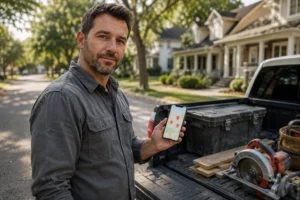 Remodeling contractor checking local Map Pack