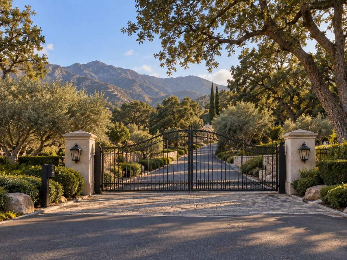 SEO Agency In Bradbury, CA 1 Gated entrance to a private estate neighborhood in Bradbury, CA