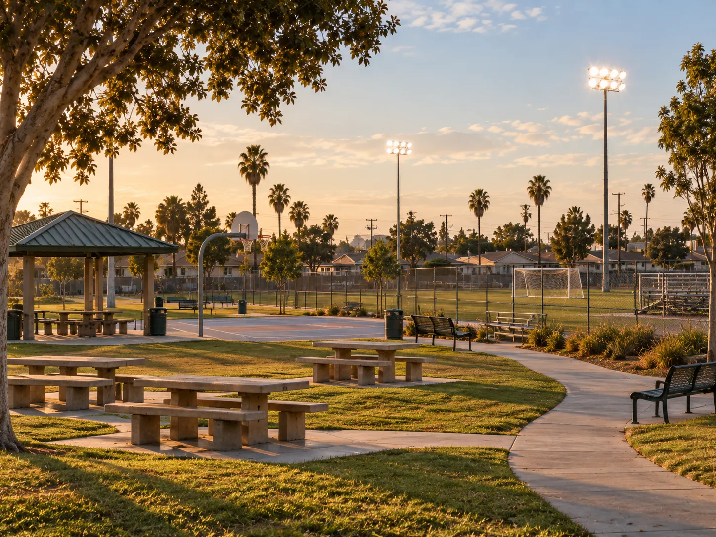 Clara Street Park and the Bill Greene Sports Complex in Cudahy, CA
