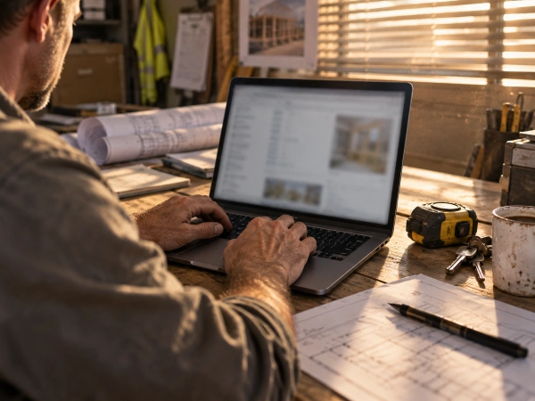 Remodeling contractor checking whether AI search engines name his company