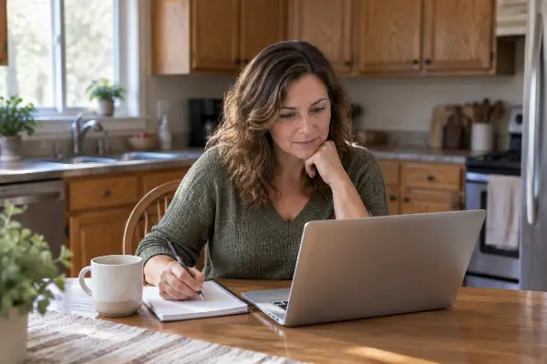 Homeowner researching remodelers online before requesting an estimate