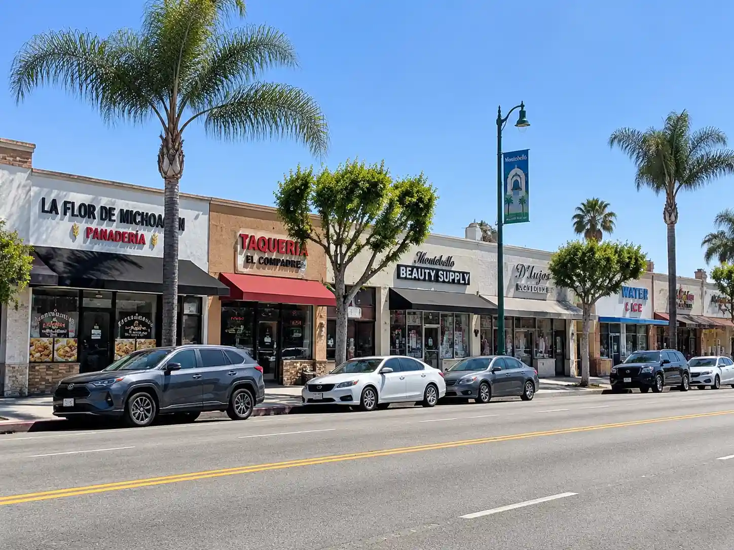 SEO Agency In Montebello, CA 1 Local storefronts along Whittier Boulevard in Montebello, California