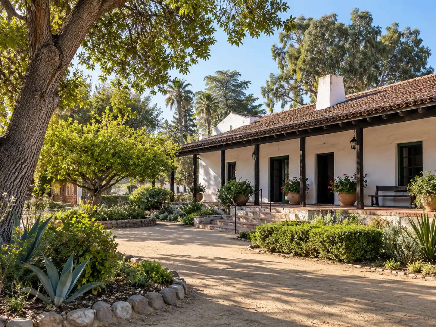 Pio Pico adobe at Pio Pico State Historic Park in Whittier, CA